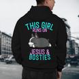 Boston Terrier This Girl Runs On Jesus And Boston Terriers Men's Hoodie Back Print, novelty gifts, funny gifts