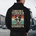 Boston Terrier Grandpa Dog Lover Father's Day Men's Hoodie Back Print, novelty gifts, funny gifts