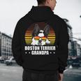 Boston Terrier Grandpa Dog Owner Boston Terrier Men's Hoodie Back Print, novelty gifts, funny gifts