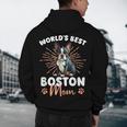 Boston Terrier Groovy World's Best Boston Mom Men's Hoodie Back Print, novelty gifts, funny gifts