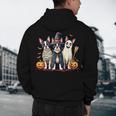 Boston Terrier Halloween Costume Mummy Witch Ghost Dog Lover For Men Women Kids Men's Hoodie Back Print, novelty gifts, funny gifts