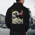 Boston Terrier Japanese Kanagawa Wave Surf Dog Men's Hoodie Back Print, novelty gifts, funny gifts