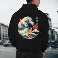 Boston Terrier Japanese Kanagawa Wave Surf Loyal Dog Men Women Kids Men's Hoodie Back Print, novelty gifts, funny gifts