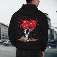 Boston Terrier Lover Heart Shape Boston Terrier Valentine Men's Hoodie Back Print, novelty gifts, funny gifts