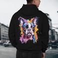 Boston Terrier Lover Pop Art Color Boston Terrier Dog For Men Women Girls Kids Men's Hoodie Back Print, novelty gifts, funny gifts