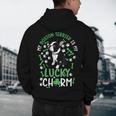 My Boston Terrier Is My Lucky Charm Paw Dog St Patrick's Day Men's Hoodie Back Print, novelty gifts, funny gifts