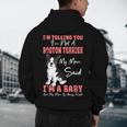 Boston Terrier Mom American Gentleman Dog Lover Mother's Day Men's Hoodie Back Print, novelty gifts, funny gifts