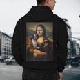 Boston Terrier Mona Lisa Painting Art Dog Mom Dad For Men Women Kids Men's Hoodie Back Print, novelty gifts, funny gifts