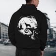 Boston Terrier And Moon Halloween Costume Dog Lover Men's Hoodie Back Print, novelty gifts, funny gifts