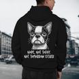 Boston Terrier Nope Not Today Not Tomorrow Either Sarcastic Men's Hoodie Back Print, novelty gifts, funny gifts