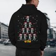 Boston Terrier Santa Hat Xmas Light Men Women Christmas Tree Men's Hoodie Back Print, novelty gifts, funny gifts