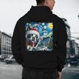 Boston Terrier Santa Starry Night Van Gogh Christmas Dog Men Women Kids Men's Hoodie Back Print, novelty gifts, funny gifts