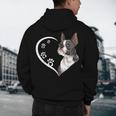 Boston Terrier Shirts For Women Girls Kids Heart Cute Men's Hoodie Back Print, novelty gifts, funny gifts
