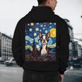 Boston Terrier Starry Night Van Gogh Art Men's Hoodie Back Print, novelty gifts, funny gifts