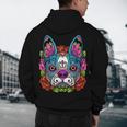 Boston Terrier Sugar Skull Dog Day Of The Dead Men's Hoodie Back Print, novelty gifts, funny gifts