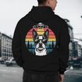Boston Terrier UFO Alien Boston Terrier Dog Mom Dad Men's Hoodie Back Print, novelty gifts, funny gifts