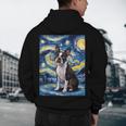 Boston Terrier Van Gogh Starry Night Men's Hoodie Back Print, novelty gifts, funny gifts