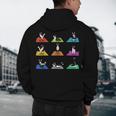 Boston Terriers Yoga Asana Pose And Meditation Men's Hoodie Back Print, novelty gifts, funny gifts
