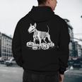 Bull Terrier Skeleton Birthday Halloween Kids Men's Hoodie Back Print, novelty gifts, funny gifts