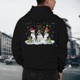 Christmas Boston Terrier Santa Dog Lover Men's Hoodie Back Print, novelty gifts, funny gifts