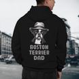 Cute Boston Terrier Dad Dog Lovers Puppy Bostie Owner Men's Hoodie Back Print, novelty gifts, funny gifts