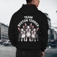 Cute Cartoon For Dog Owners Pet Team Boston Terrier Men's Hoodie Back Print, novelty gifts, funny gifts