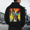 Dog Boston Terrier Hawaiian Men's Hoodie Back Print, novelty gifts, funny gifts