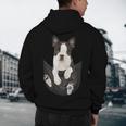 Dog Lovers Boston Terrier In Pocket Dog Face For Men Women Kids Men's Hoodie Back Print, novelty gifts, funny gifts