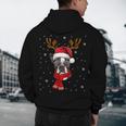Family Matching Reindeer Xmas Boston Terrier Christmas Men's Hoodie Back Print, novelty gifts, funny gifts