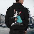 Father's Day Gift Dog Dad Boston Terrier i Love Dad Tattoo Men's Hoodie Back Print, novelty gifts, funny gifts