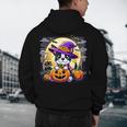 Halloween Boston Terrier Dog Breed With Jack O' Lantern Art Men's Hoodie Back Print, novelty gifts, funny gifts