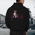 Heartbeat Boston Terrier Dog Men's Hoodie Back Print, novelty gifts, funny gifts