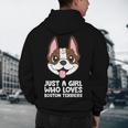 Just a Girl Who Loves Boston Terriers Men's Hoodie Back Print, novelty gifts, funny gifts