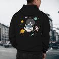 Kawaii Kids & Boys Astronaut Space Boston Terrier Dog Lover Men's Hoodie Back Print, novelty gifts, funny gifts