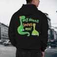 Kids My Nonna Loves Me Dinosaur Grandson Men's Hoodie Back Print, novelty gifts, funny gifts
