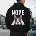 Nope Boston Terrier Puppy Dog Bostie Lover Men Women Girls Kids Men's Hoodie Back Print, novelty gifts, funny gifts