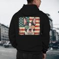 Patriotic Boston Terrier Dog Lover USA Flag 4th Of July For Men Women Kids Men's Hoodie Back Print, novelty gifts, funny gifts