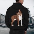 Red Boston Terrier Dog Men's Hoodie Back Print, novelty gifts, funny gifts