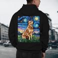 Red Heeler Starry Night Cattle Dog Colorful Art By Aja For Men Women Girls Kids Men's Hoodie Back Print, novelty gifts, funny gifts