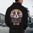 Retro Boston Terrier Dad Men's Hoodie Back Print, novelty gifts, funny gifts