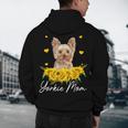 Sunflower Yorkie Mom Dog Lover Men's Hoodie Back Print, novelty gifts, funny gifts