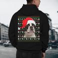 Ugly Xmas Sweater Santa Boston Terrier Dog Christmas For Men Women Kids Men's Hoodie Back Print, novelty gifts, funny gifts