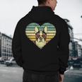 Vintage American Boston Terrier Lovers Valentine's Day Men's Hoodie Back Print, novelty gifts, funny gifts