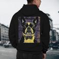 Vintage Boston Terrier Dog Men's Hoodie Back Print, novelty gifts, funny gifts