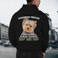 Yorkshire Terrier Yorkie Dog Professional Human Trainer Men's Hoodie Back Print, novelty gifts, funny gifts