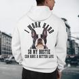Bostie Mama Dog Dad Boston Terrier For Men Women Men's Hoodie Back Print, novelty gifts, funny gifts
