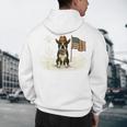 Boston Terrier 4th Of July US American Flag Dog Patriotic Men's Hoodie Back Print, novelty gifts, funny gifts