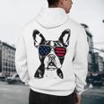 Boston Terrier Dog 4th July America USA Flag Men Women Kids Men's Hoodie Back Print, novelty gifts, funny gifts