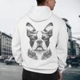 Boston Terrier Dog Bostie Nature Memorial Idea Men Women Men's Hoodie Back Print, novelty gifts, funny gifts