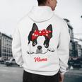Boston Terrier Mum Dog Woman Idea Men's Hoodie Back Print, novelty gifts, funny gifts